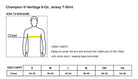 Old Dominion University, ODU Military - Army ROTC, Champion ® Heritage 6-Oz. Jersey T-Shirt - Size Chart