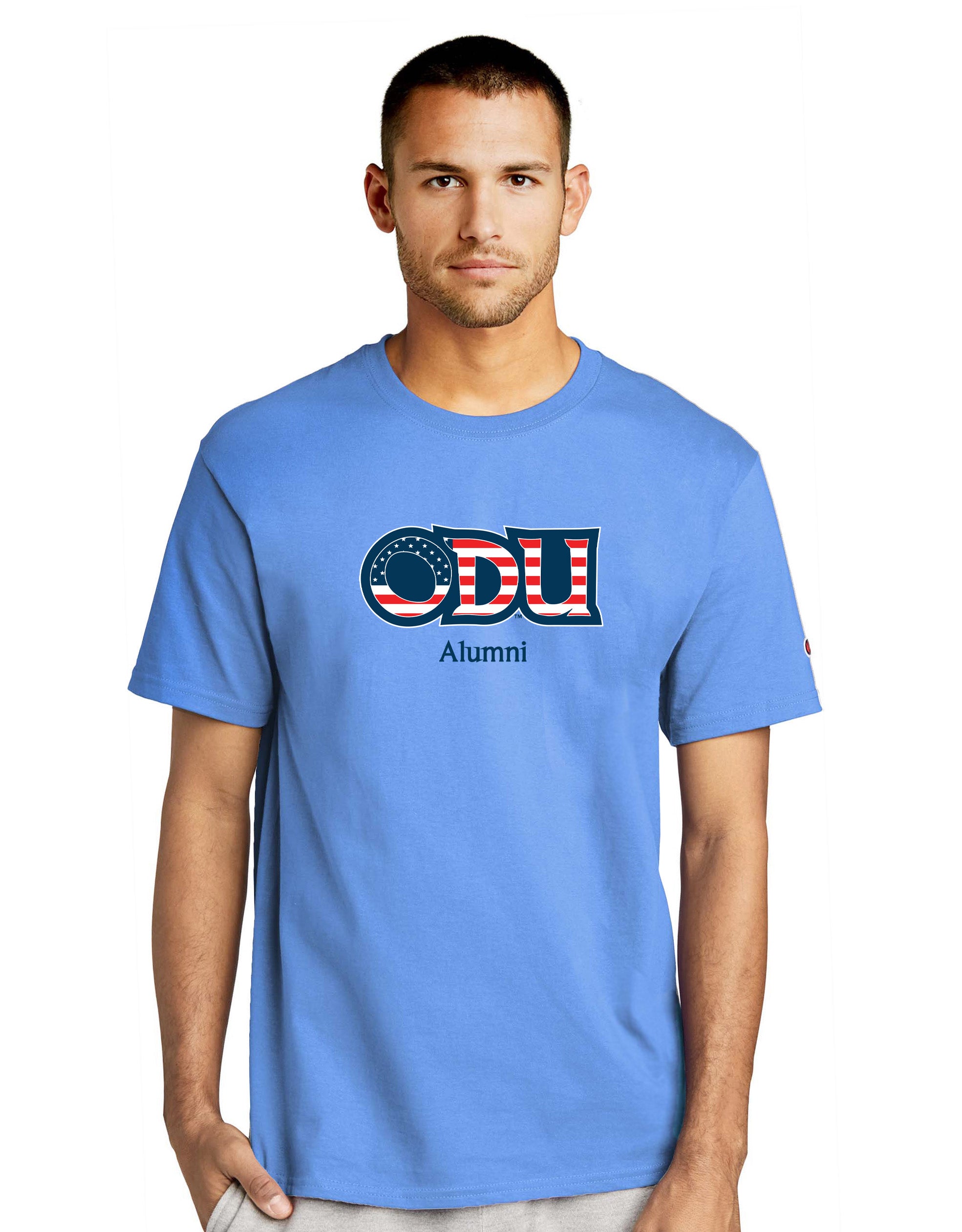 Old Dominion University, ODU Military - Alumni, Champion ® Heritage 6-Oz. Jersey T-Shirt - Carolina Blue