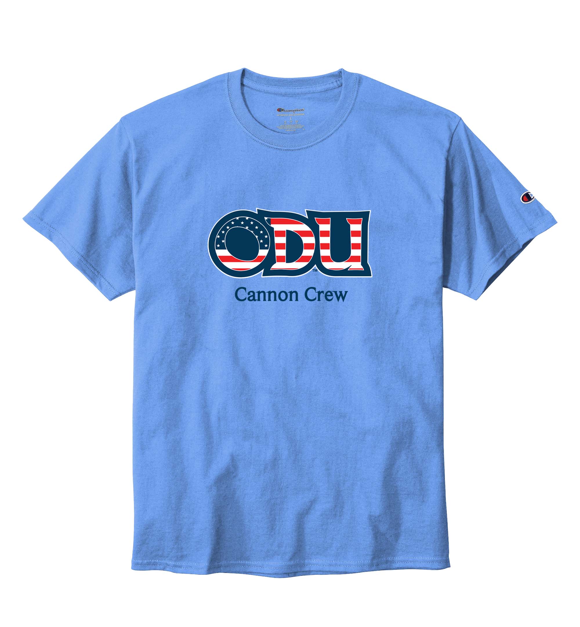 Old Dominion University, ODU Military - Cannon Crew, Champion ® Heritage 6-Oz. Jersey T-Shirt - Carolina Blue