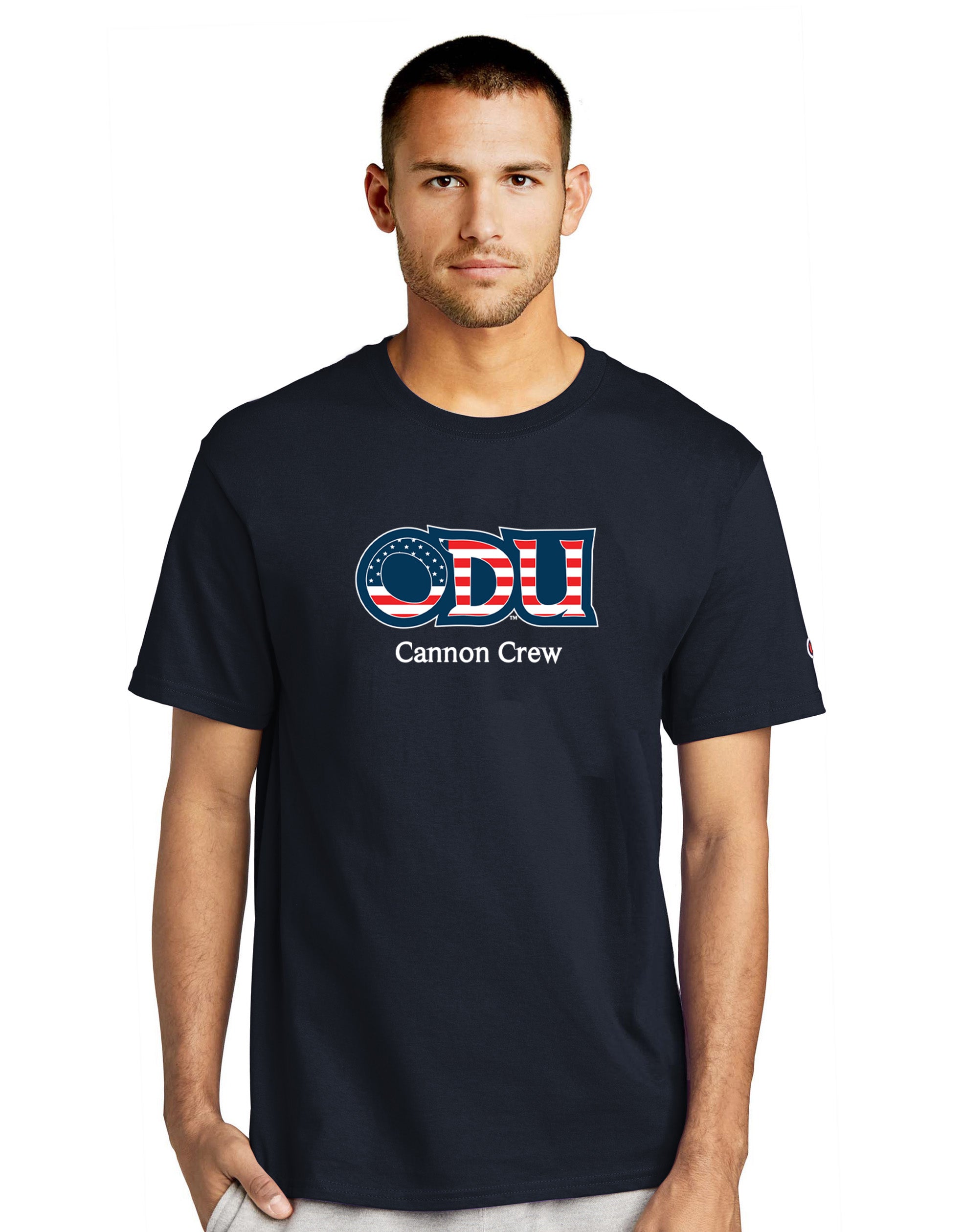 Old Dominion University, ODU Military - Cannon Crew, Champion ® Heritage 6-Oz. Jersey T-Shirt - Navy