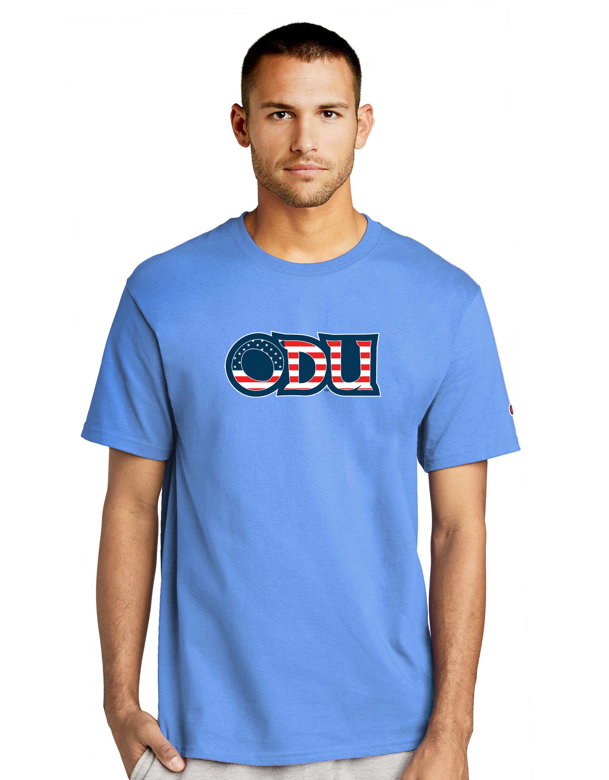 Old Dominion University, ODU Military - Military Logo, Champion ® Heritage 6-Oz. Jersey T-Shirt - Carolina Blue