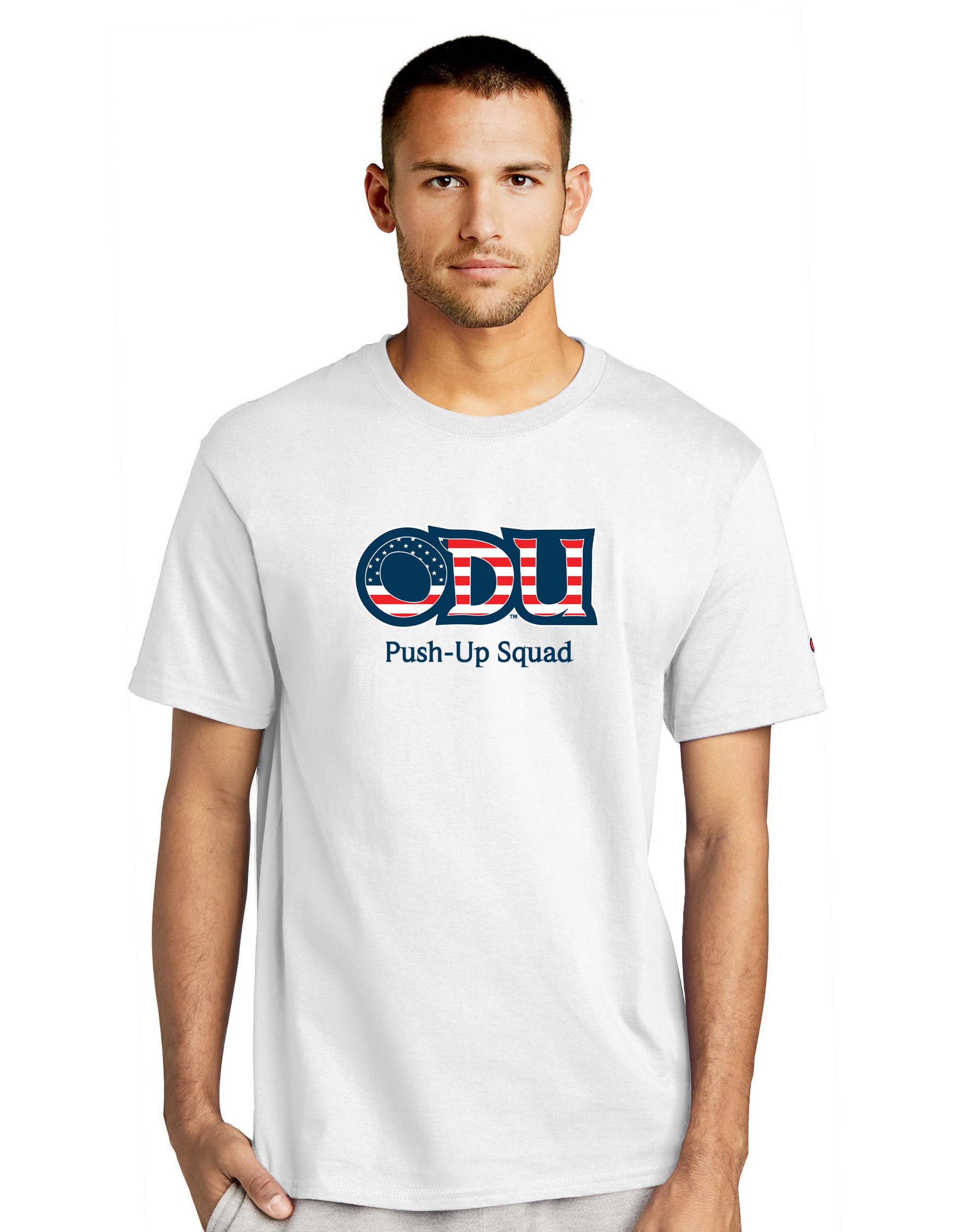 Old Dominion University, ODU Military - Push-Up Squad, Champion ® Heritage 6-Oz. Jersey T-Shirt - White