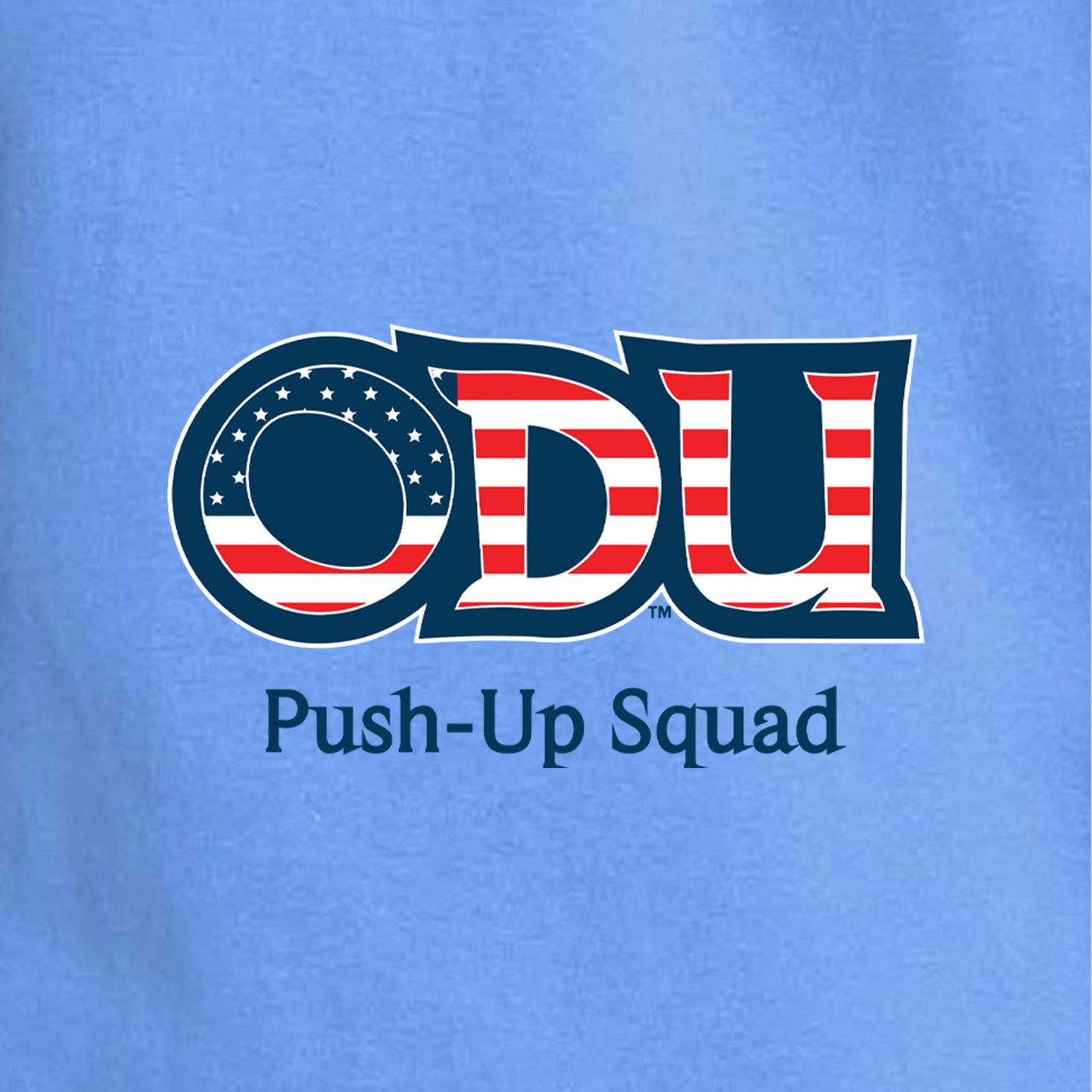Old Dominion University, ODU Military - Push-Up Squad Champion ® Heritage 6-Oz. Jersey T-Shirt - Carolina Blue
