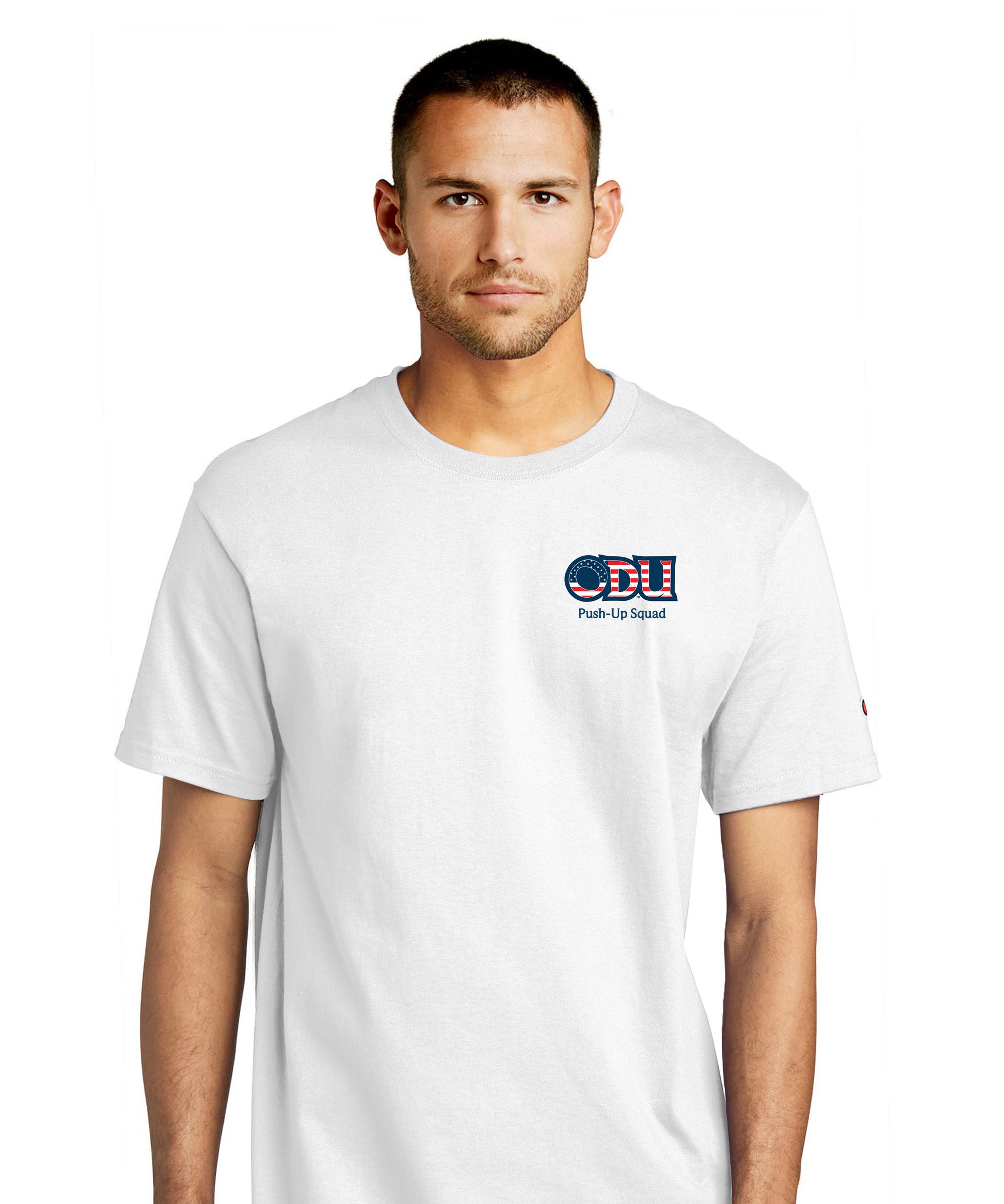 Old Dominion University, ODU Military - Push-Up Squad Champion ® Heritage 6-Oz. Jersey T-Shirt - White