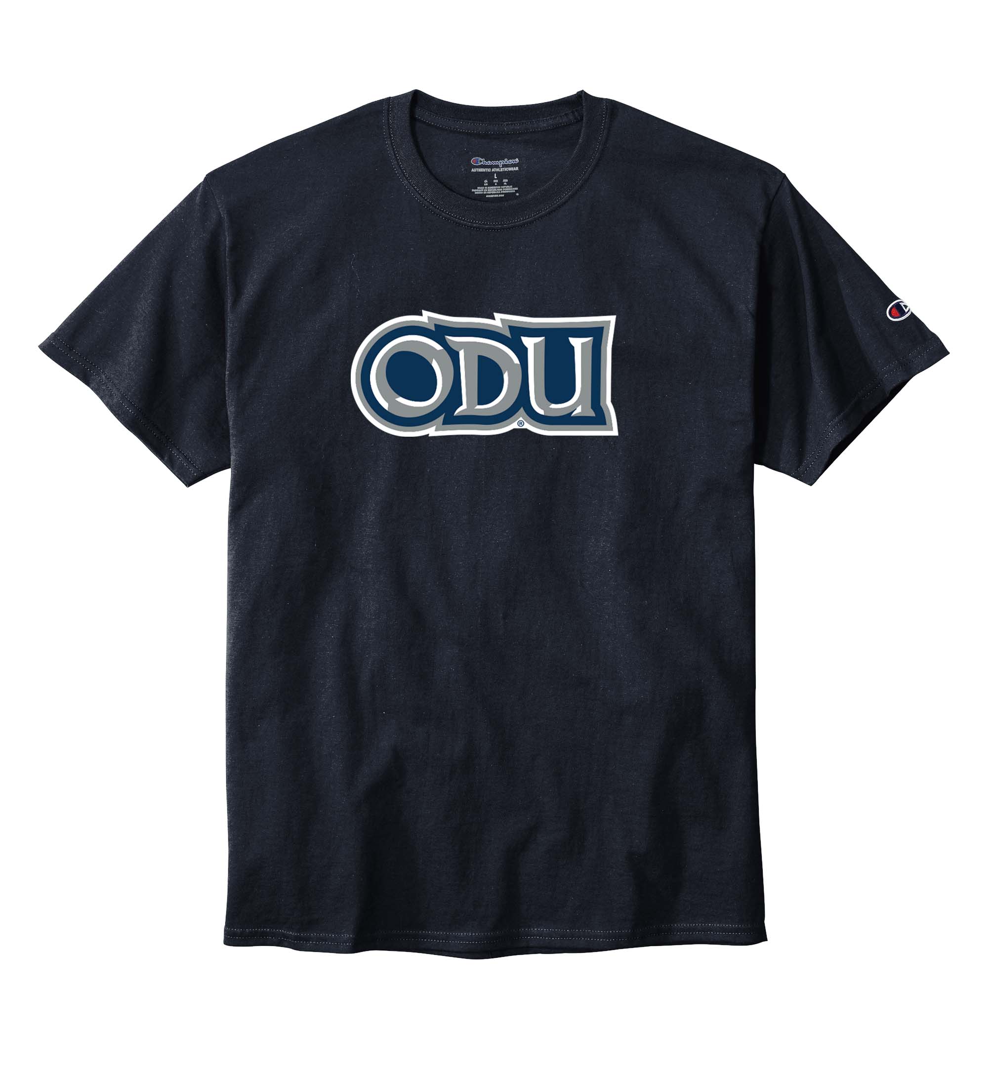 Old Dominion University, ODU Logo, Champion ® Heritage 6-Oz. Jersey T-Shirt- Navy