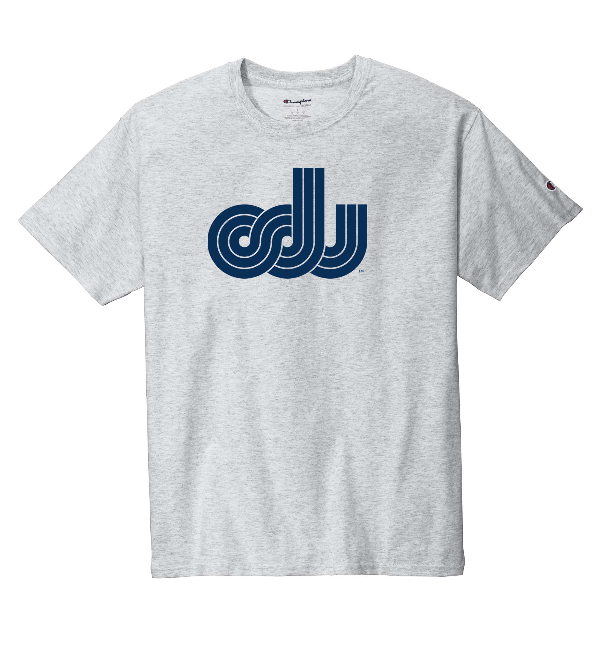 Old Dominion University, ODU Vintage Logo8, Champion ® Heritage 6-Oz. Jersey Tee-Ash