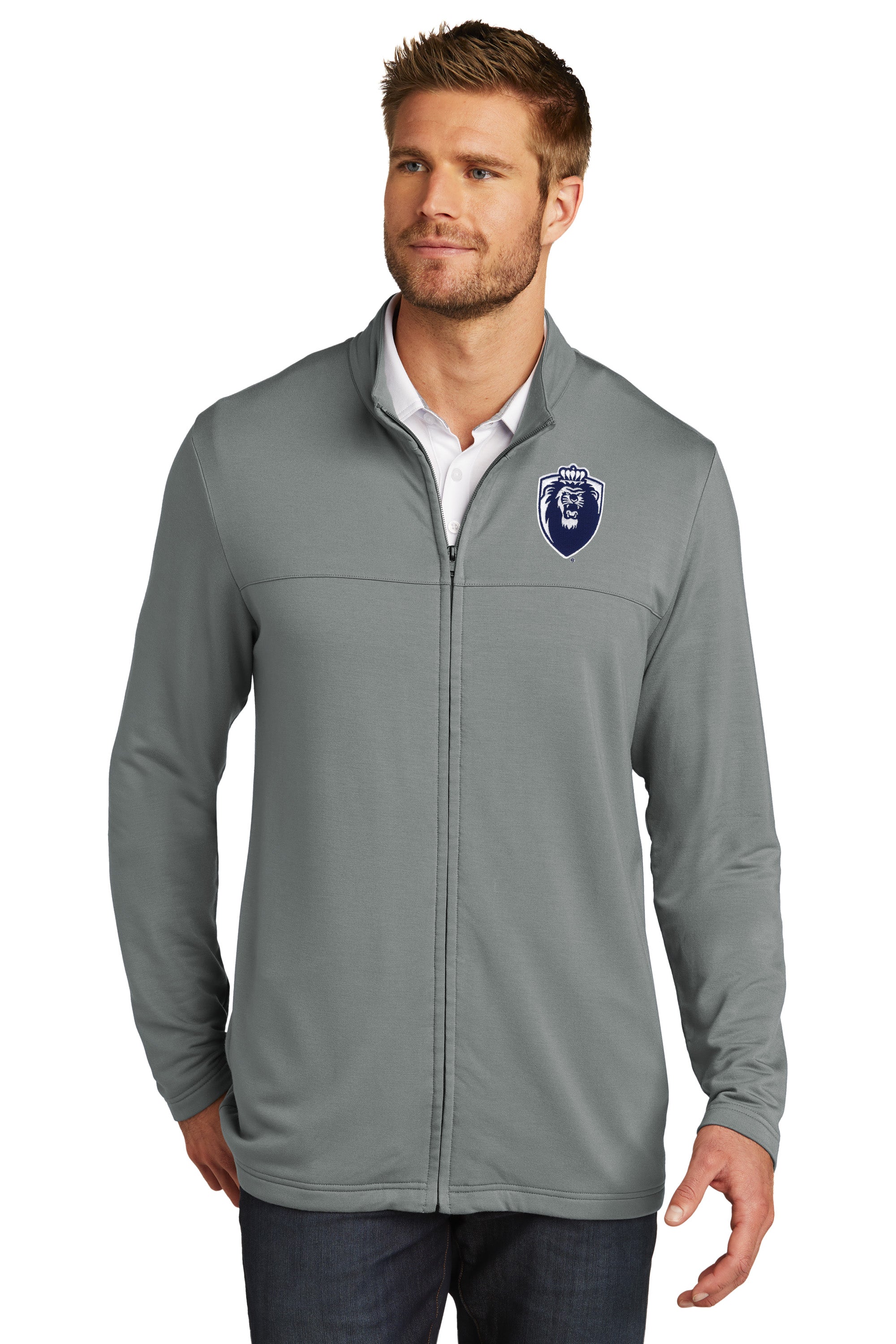 Old Dominion, TravisMathew Newport Full-Zip Fleece- Quiet Shade Gray