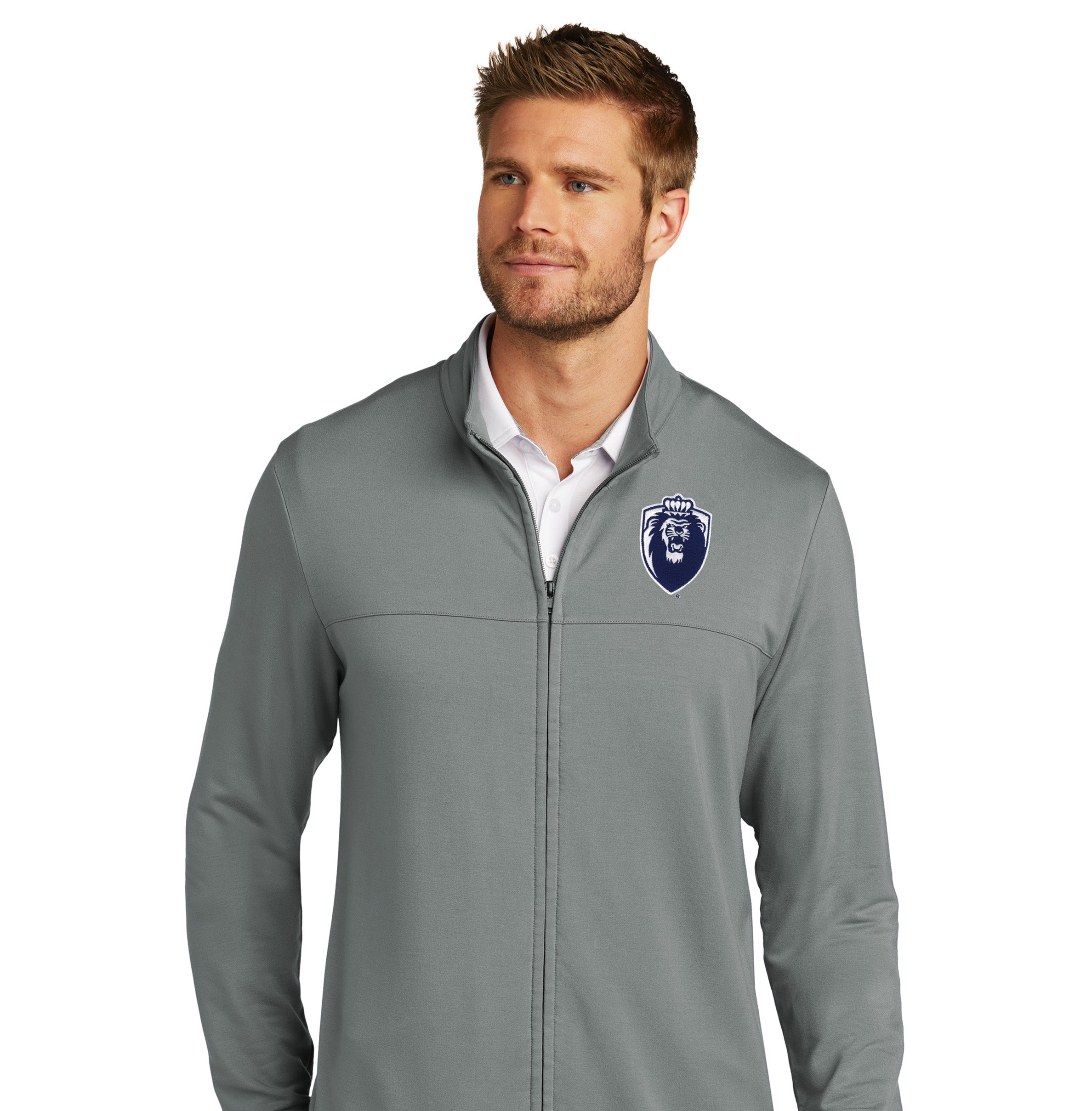 Old Dominion, TravisMathew Newport Full-Zip Fleece- Quiet Shade Gray