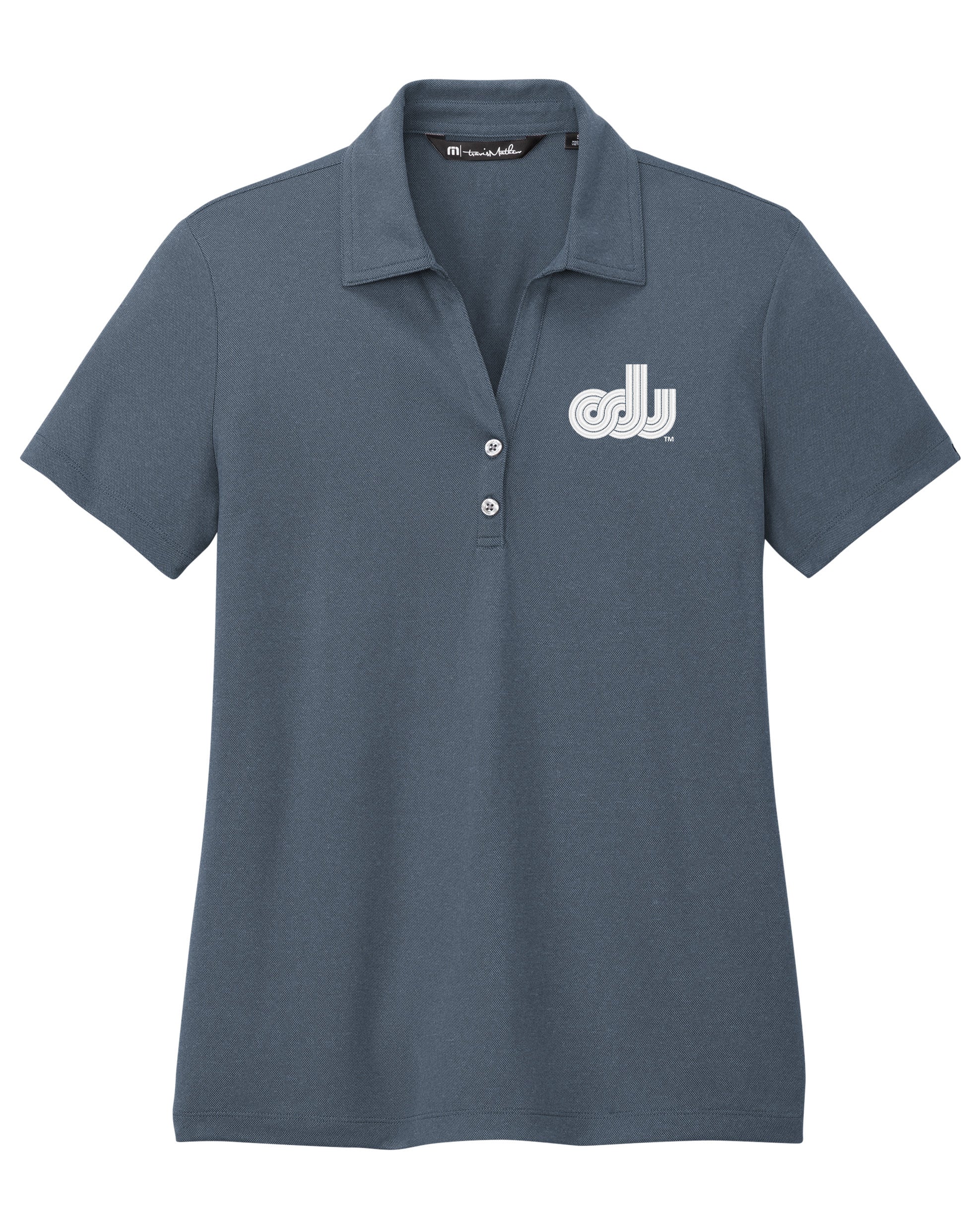 Old Dominion University, ODU Vintage8 logo, TravisMathew Ladies Coto Performance Polo- Vintage Indigo