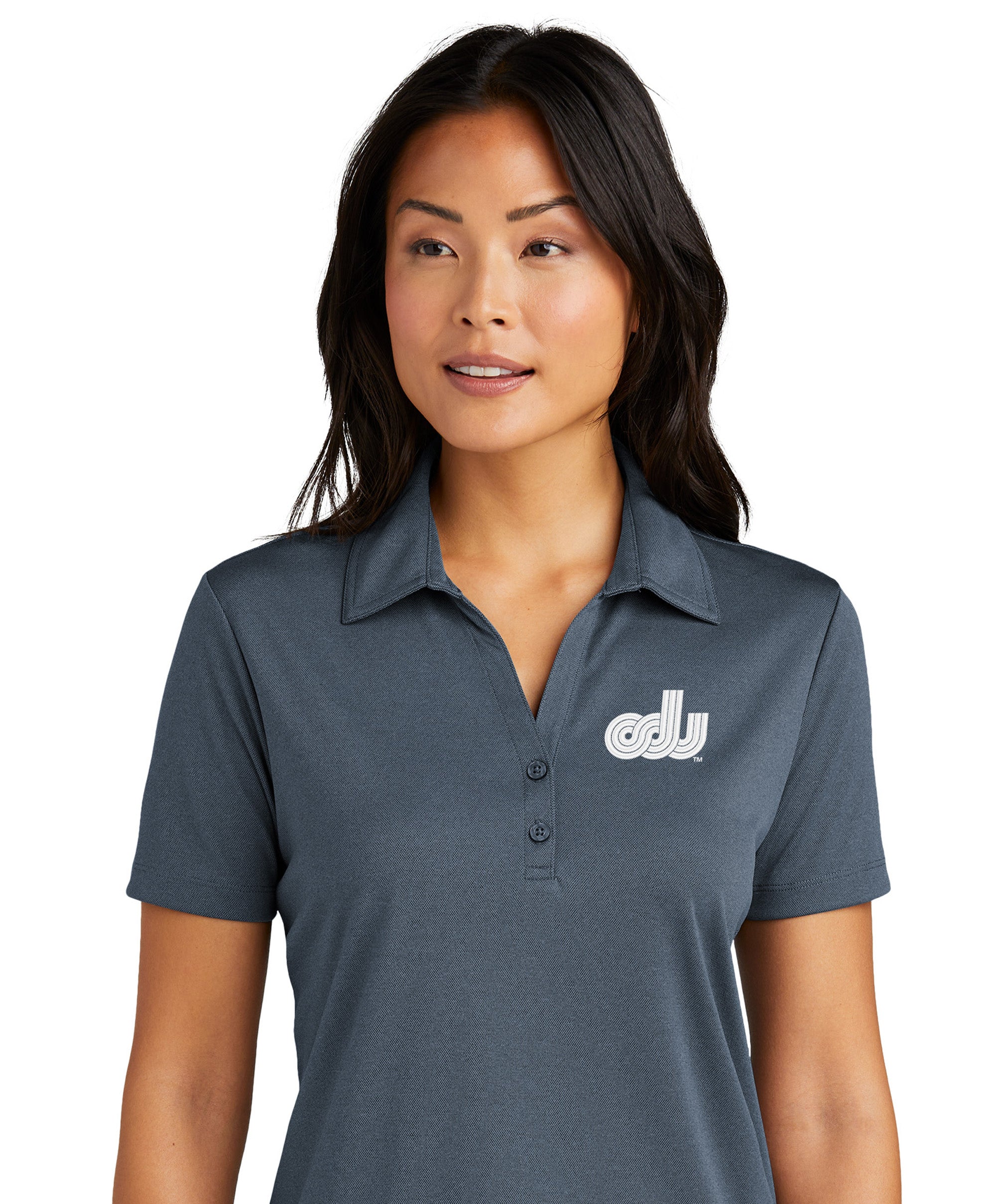 Old Dominion University, ODU Vintage8 logo, TravisMathew Ladies Coto Performance Polo- Vintage Indigo