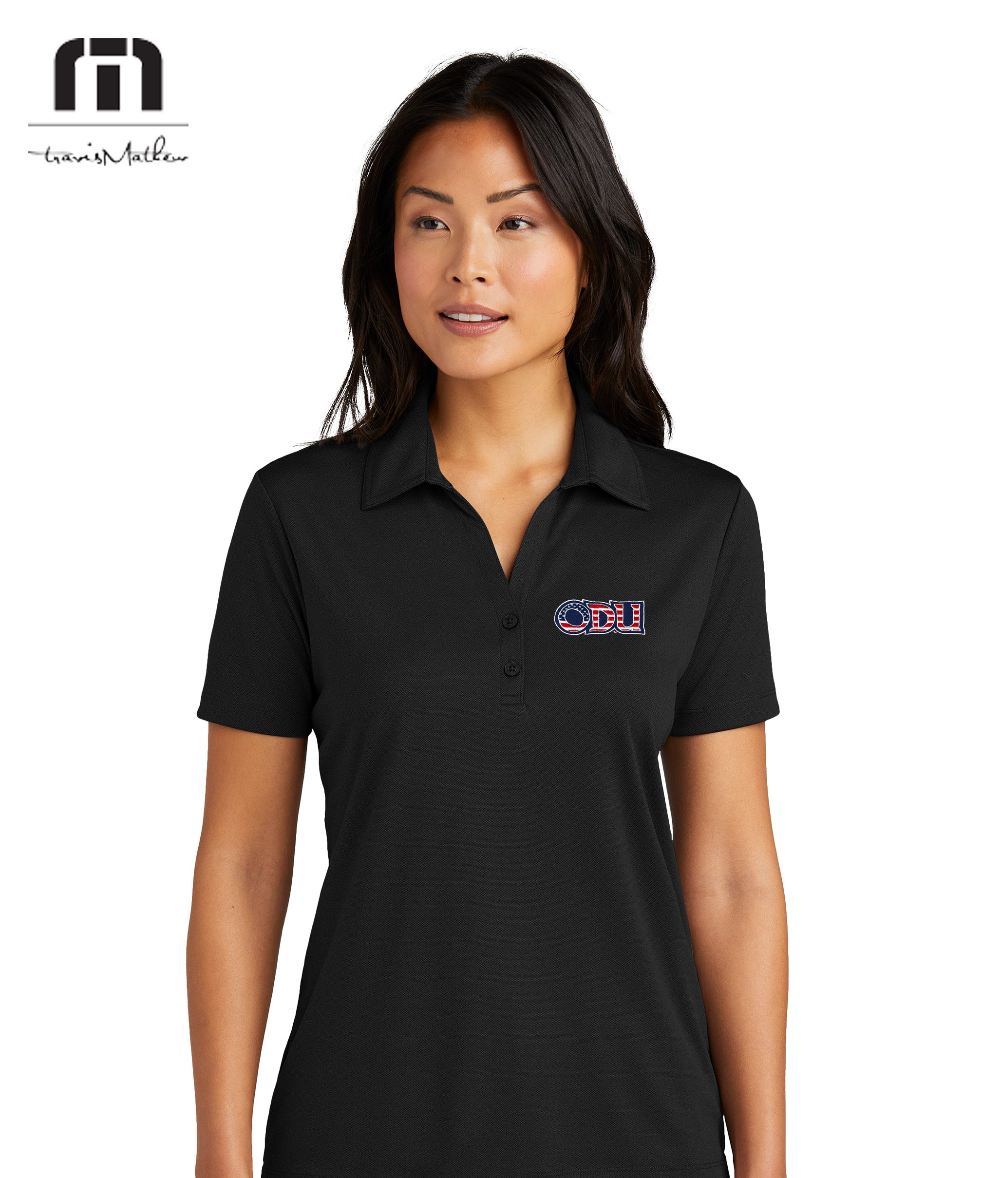 Old Dominion University, ODU Military, Military Logo, TravisMathew Women's Coto Performance Polo - Black