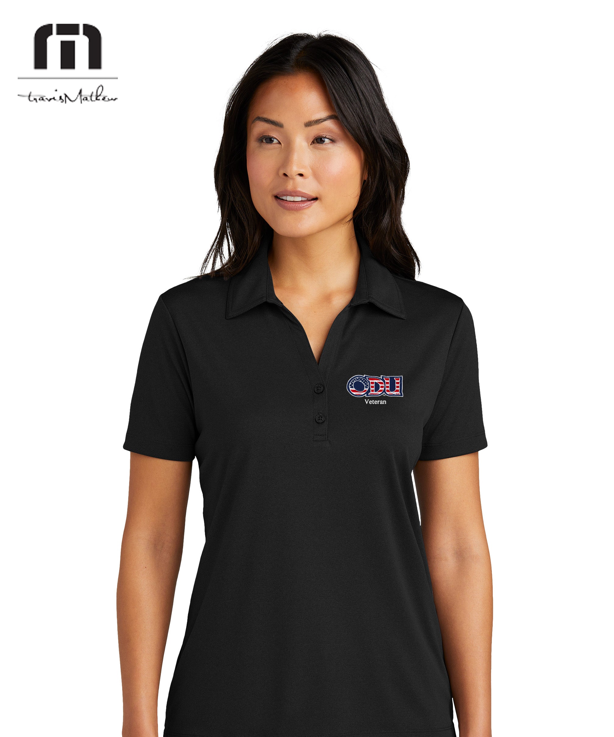 Old Dominion University, ODU Military - Veteran, TravisMathew Women's Coto Performance Polo - Black