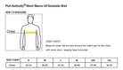 Old Dominion University, Logo 03, Short Sleeve UV Dockside Shirt .Size Chart