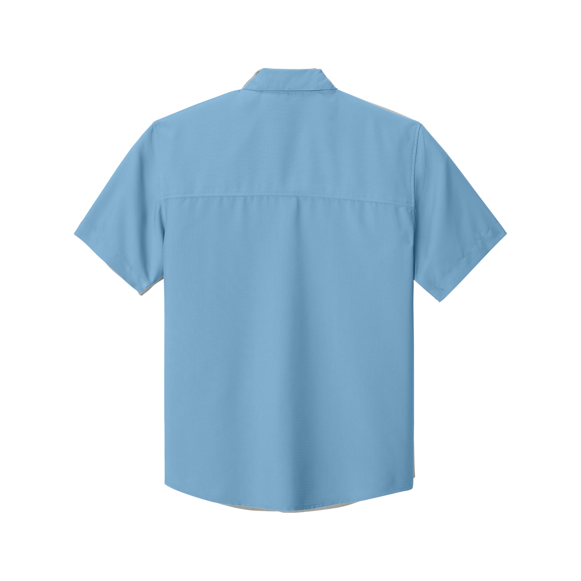 Old Dominion University, Vintage Logo 08, Short Sleeve UV Dockside Shirt - Hudson Blue